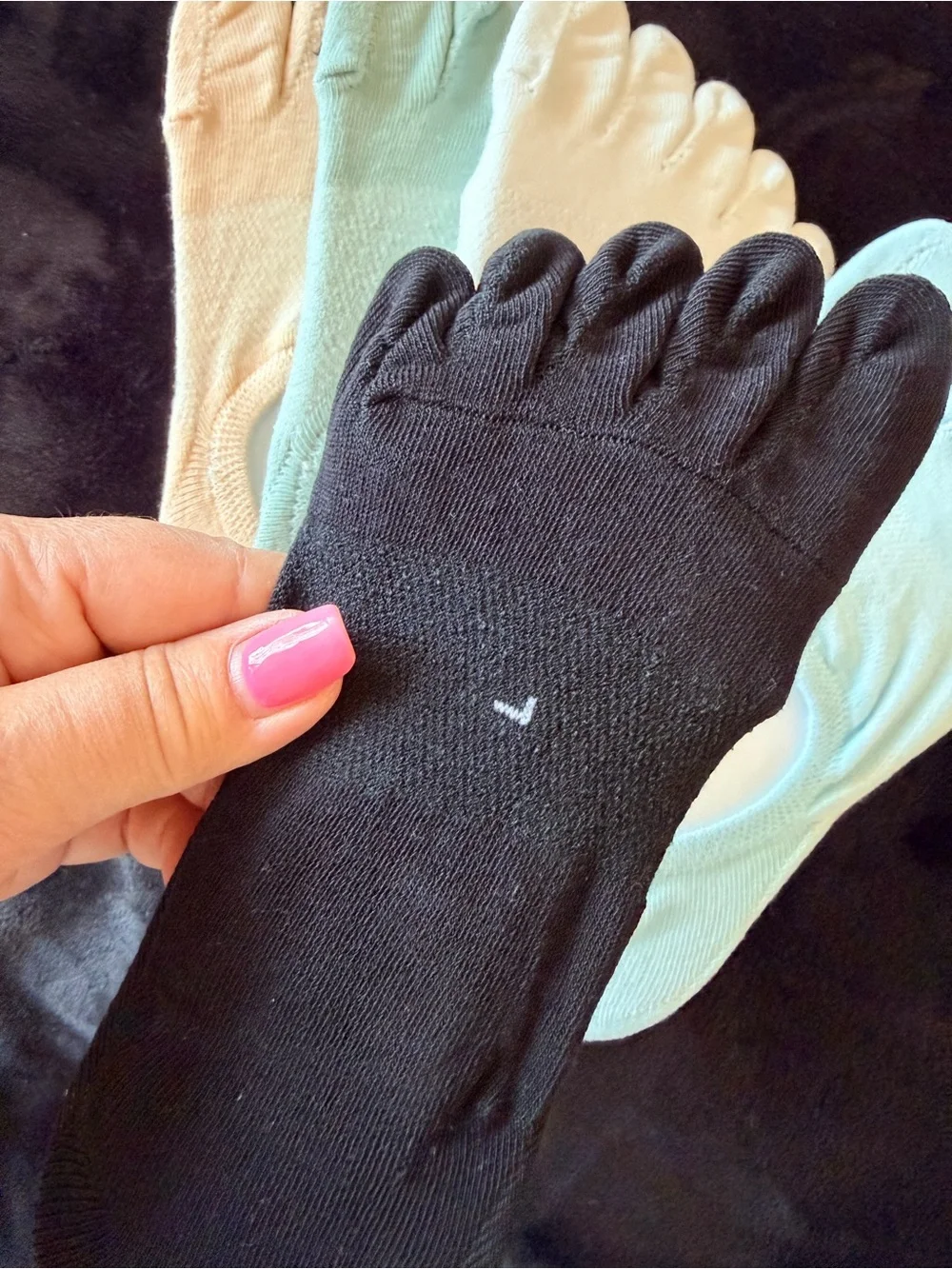 Footsies Tootsies YOGA socks 5 Pairs Cotton blend toes socks, NWT, size L (7-9US